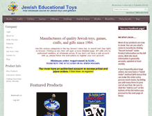 Tablet Screenshot of jewisheducationaltoys.com